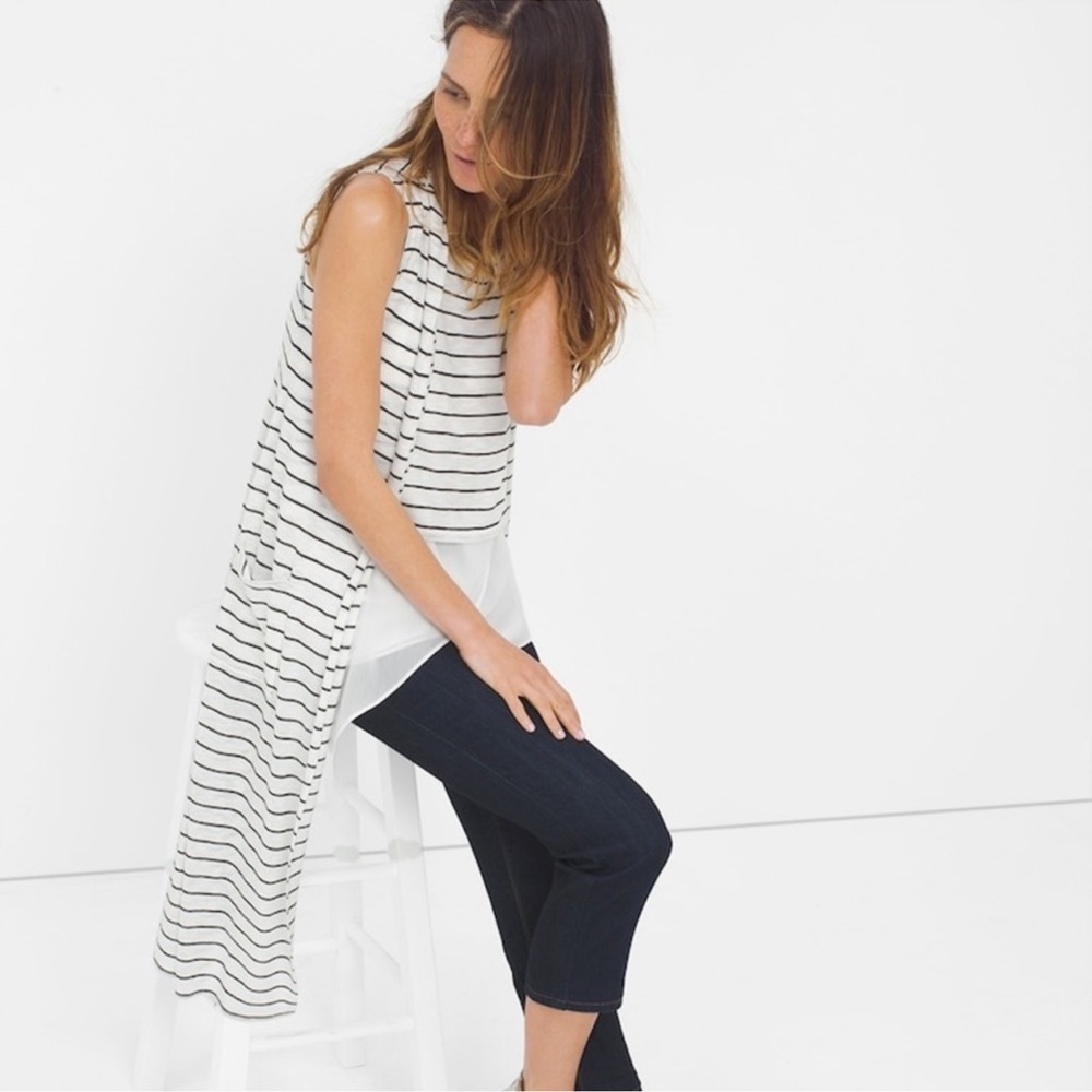 White House black market vest duster